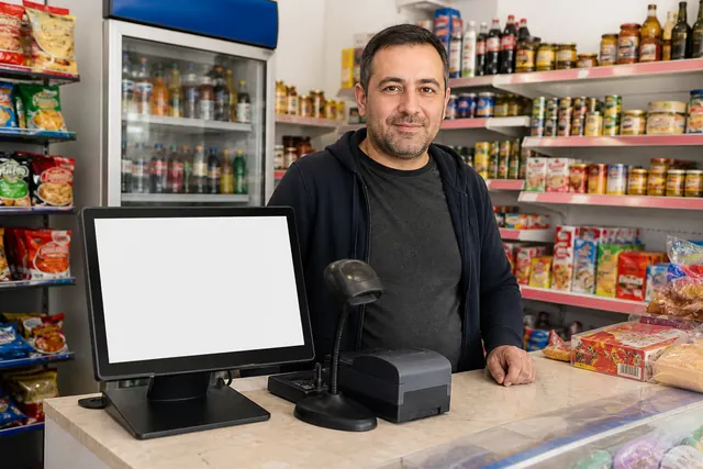 NovaPos kullanan küçük market kasası